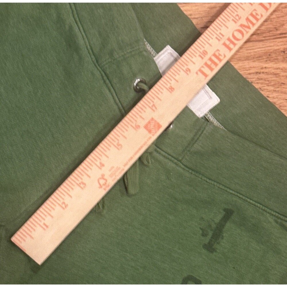 Vintage American Eagle Green Sweat Shorts Y2K Size Large Lounge Athletic Raw Hem - Picture 4 of 10